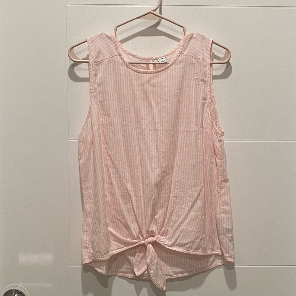 Light pink striped tank top